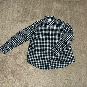 Grunge, Skater, Y2K,
mall core, American Eagle Plaid Button Down Shirt XXL